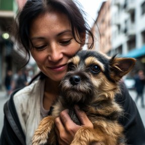 היא אימצה כלב רחוב קטן ומסכן, ואז משהו מצחיק בלתי נתפס קרה